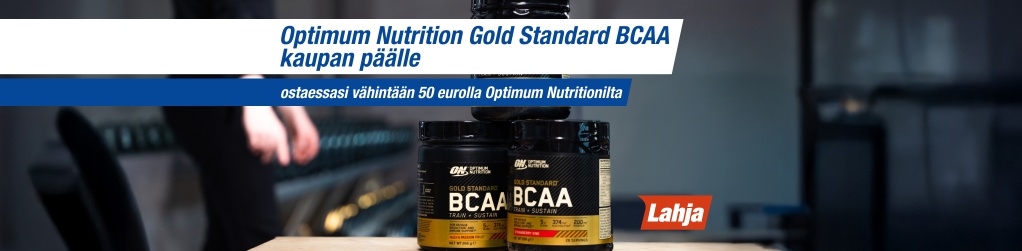 Lahja! Optimum Nutrition Gold Standard BCAA kaupan p��lle ostaessasi v�hint��n 50 eurolla Optimum Nutritionilta